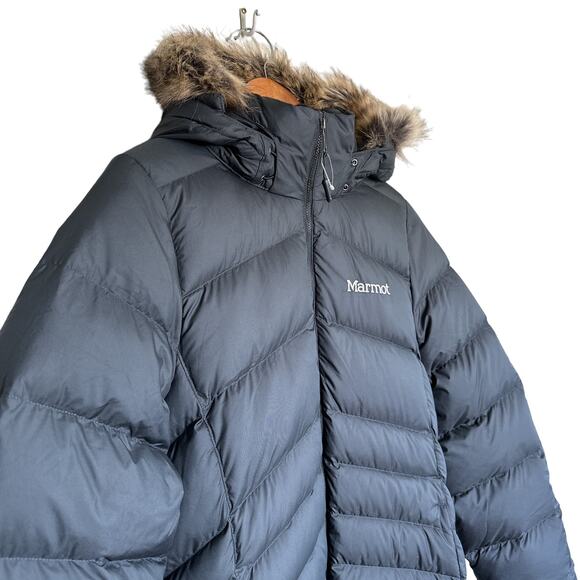 Marmot NEW Montreal 700 Fill Down Puffer Coat Parka Jacket Dark Steel Grey Large - Picture 6 of 14